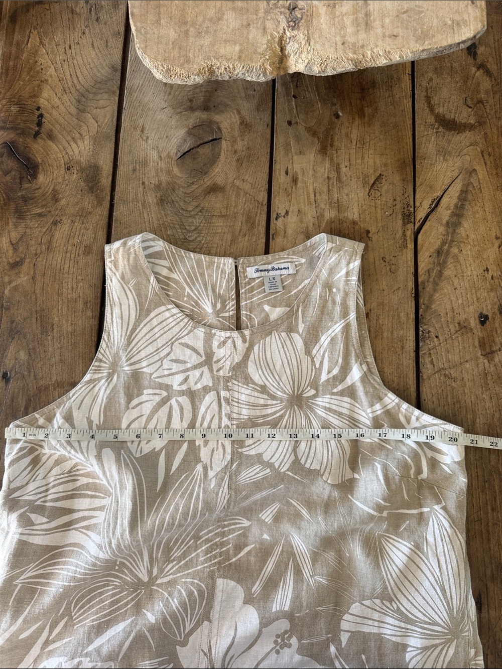 Tommy Bahama Large Linen fully lined with pockets tropical floral Shift Dress - Picture 8 of 9